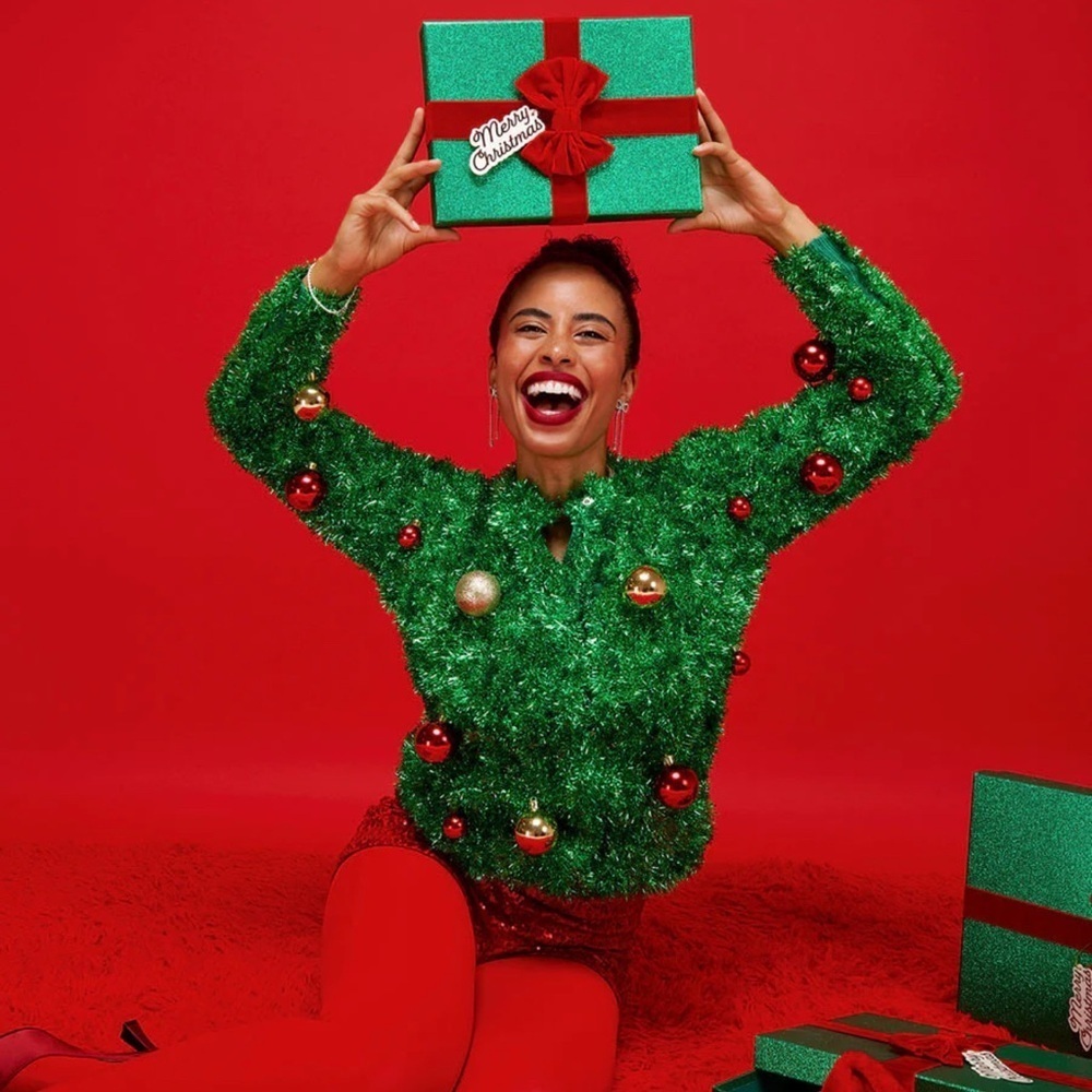 Tipsy Elves Green Christmas Sweater